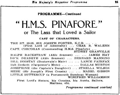 Pinafore program image